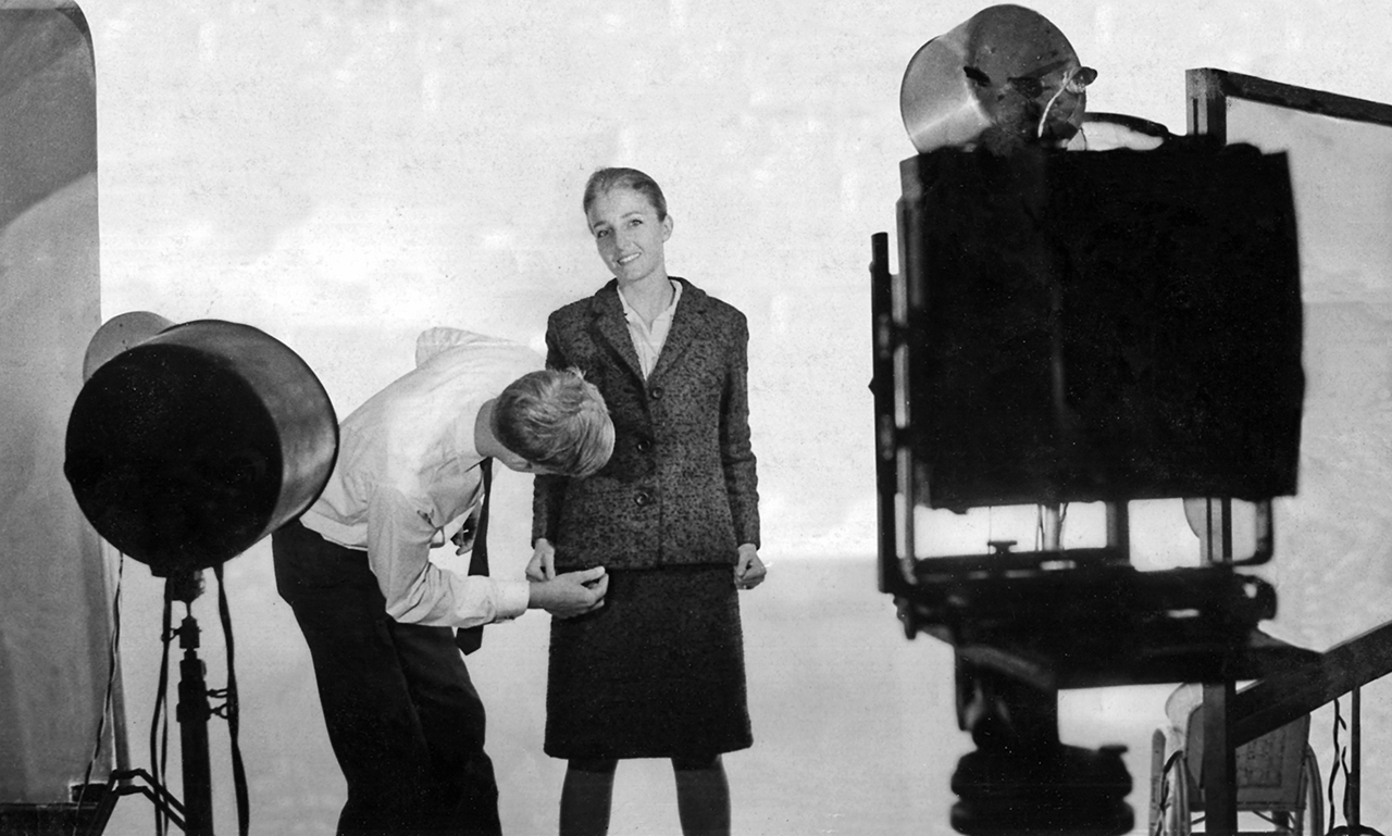 Angelika Helberger en una sesión de fotos de cuando fue modelo antes de decidirse por volar.  