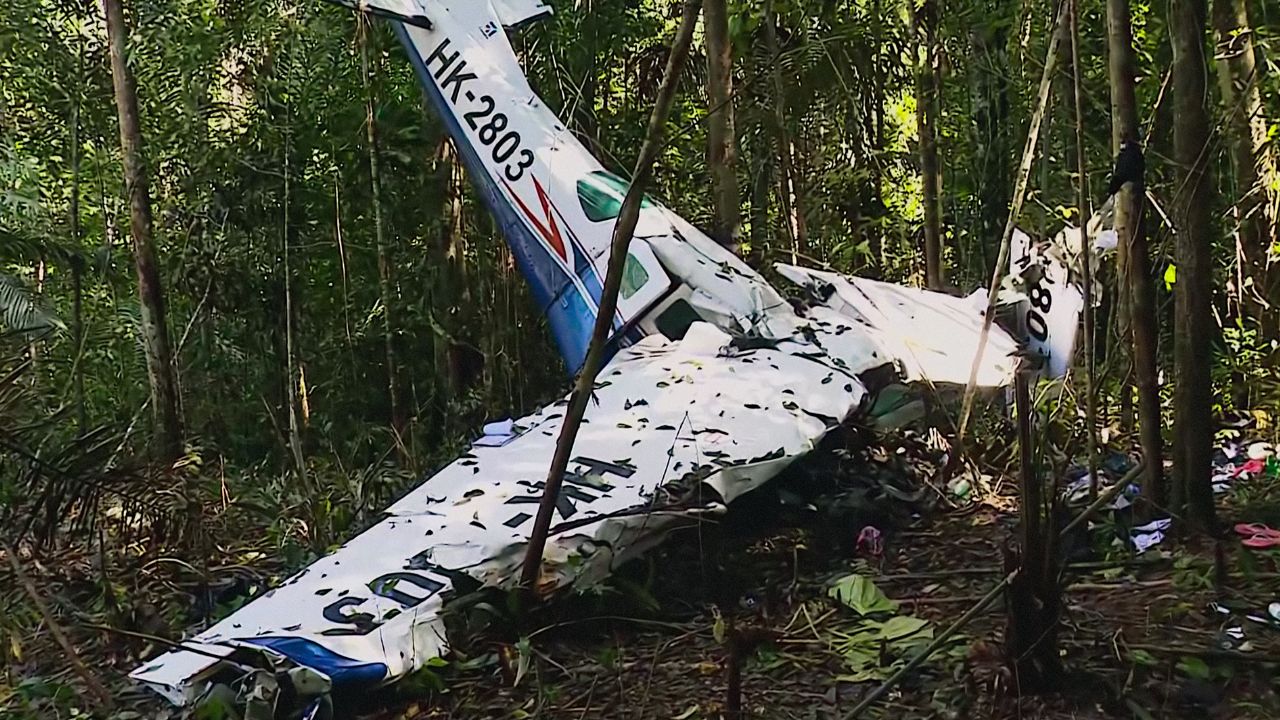 Avioneta que se accidentó en la selva del Guaviare