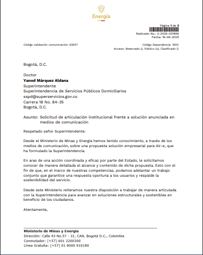 Carta MinMinas
