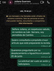 Chat con Juliana Guerrero