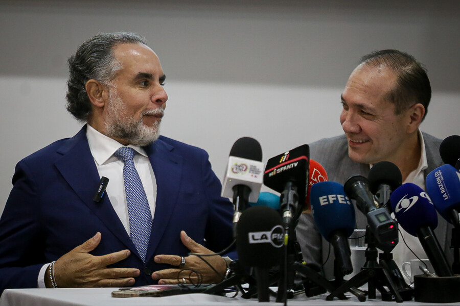 Armando Benedetti y Antonio Sanguino