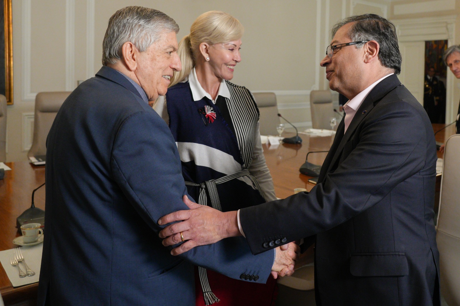 César Gaviria, Gustavo Petro.