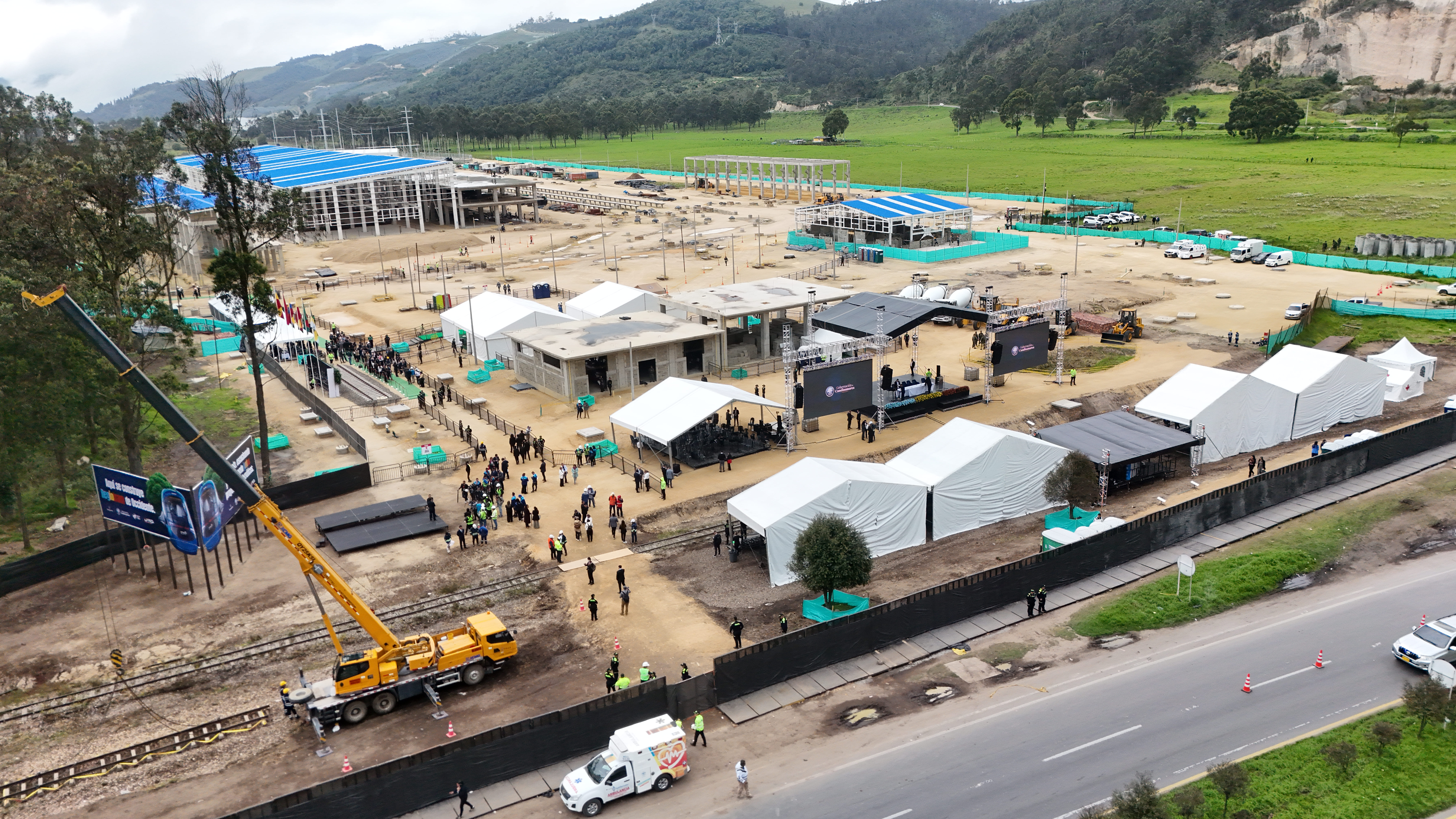 El patio taller El Corzo, en Facatativá (Cundinamarca) cuenta con un 31 por ciento de ejecución. | Foto: Gobernación de Cundinamarca.