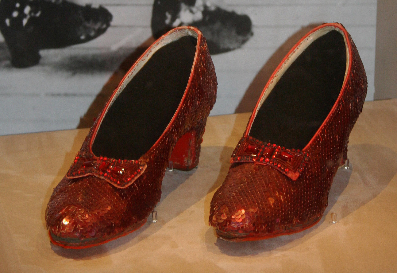 "Las zapatillas de Ruby" que usó Judy Garland durante el rodaje de El Mago de Oz en 1938