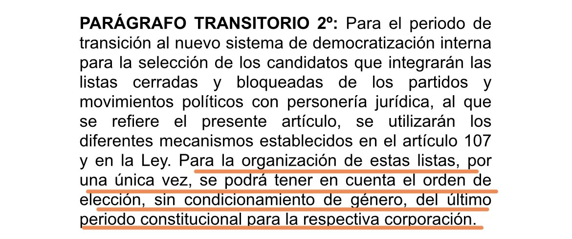 Parágrafo transitorio 2