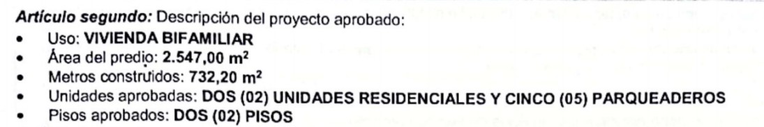 Licencia de construcción Antonio Assis