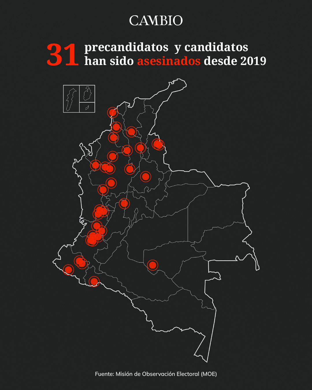 Líderes políticos asesinados
