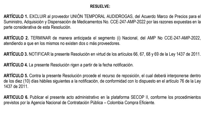 Acuerdo de terminación del acuerdo