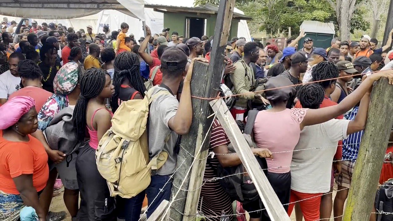 Migrantes en el Darién