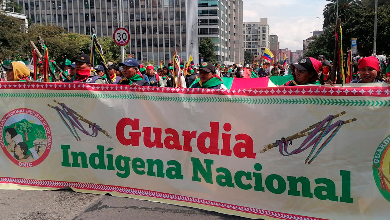 Indígenas en Bogotá.