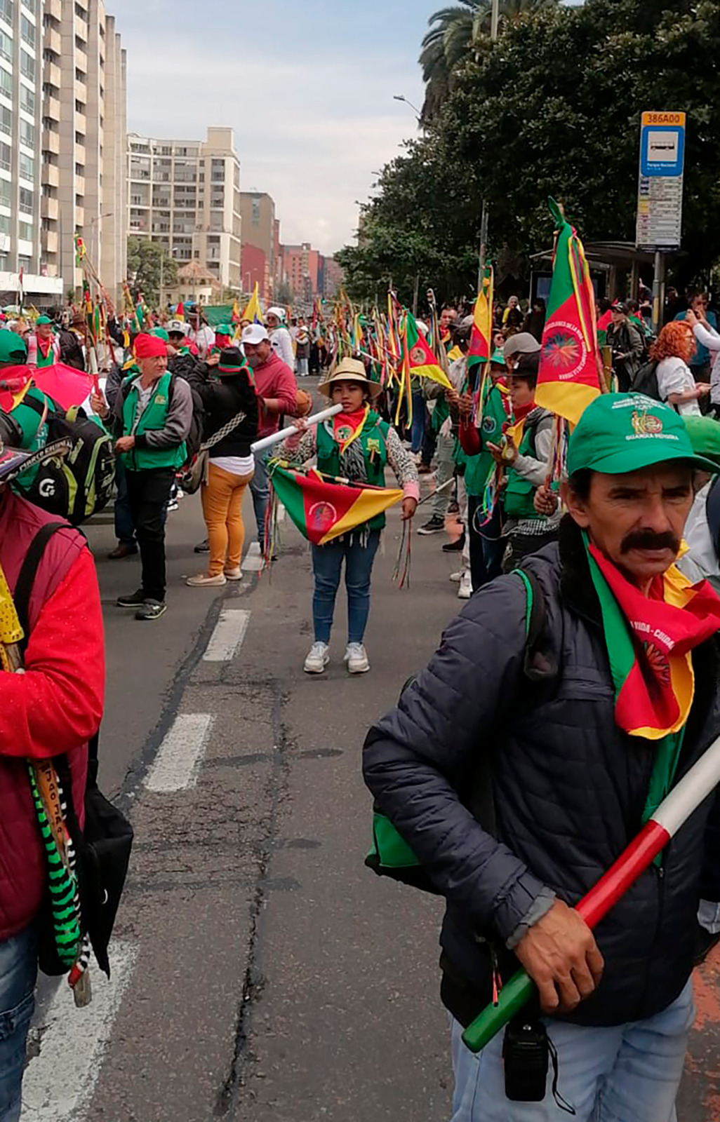 Indígenas en Bogotá.