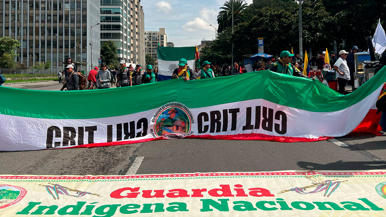 Indígenas en Bogotá.