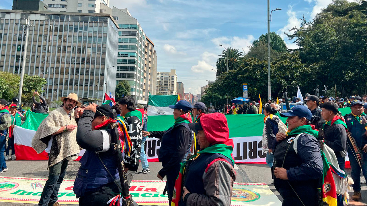 Indígenas en Bogotá.