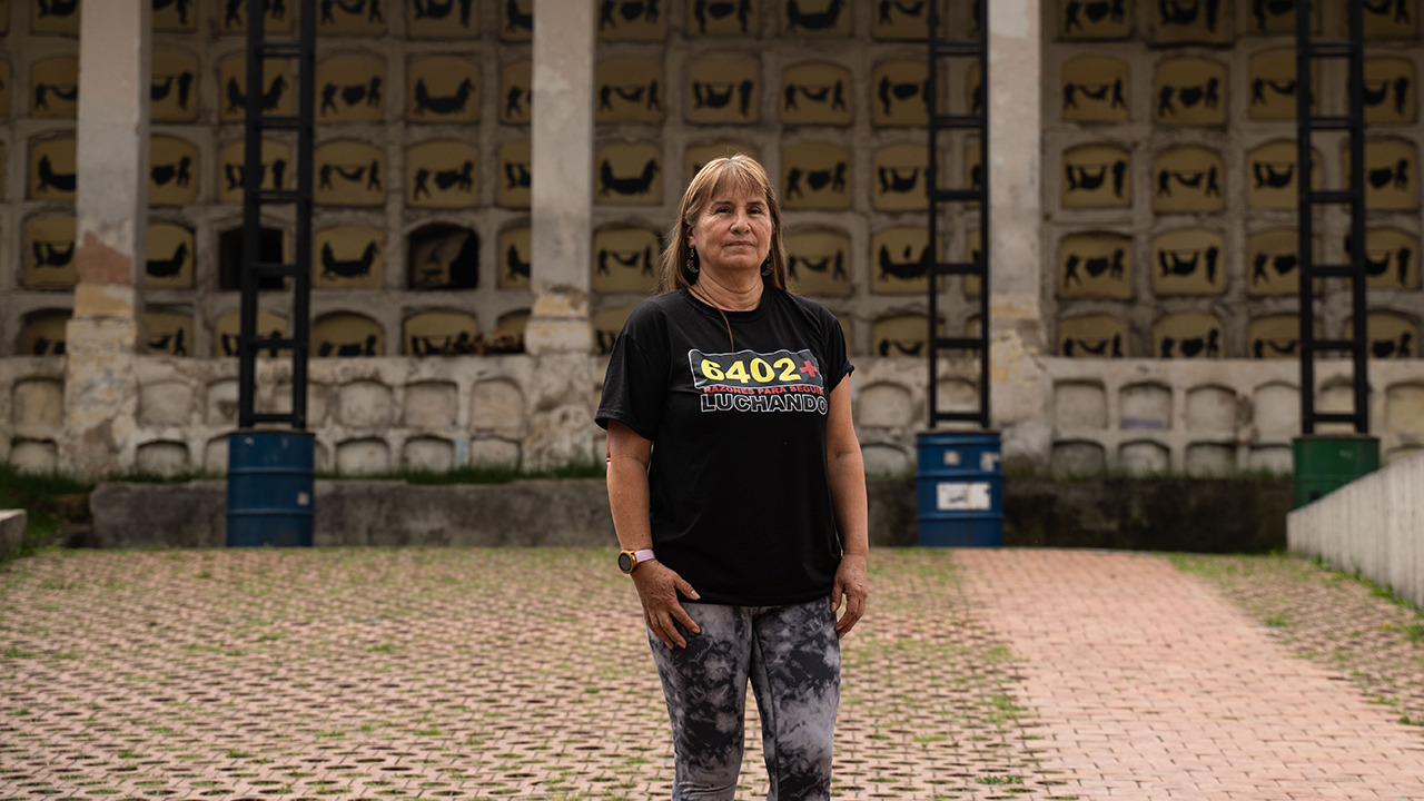 Jacqueline Castillo es una de las representantes de Mafapo, la organización que lucha por la verdad en los Falsos Positivos. Foto Pablo David.