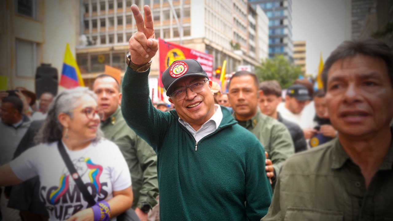 Petro en una manifestación.