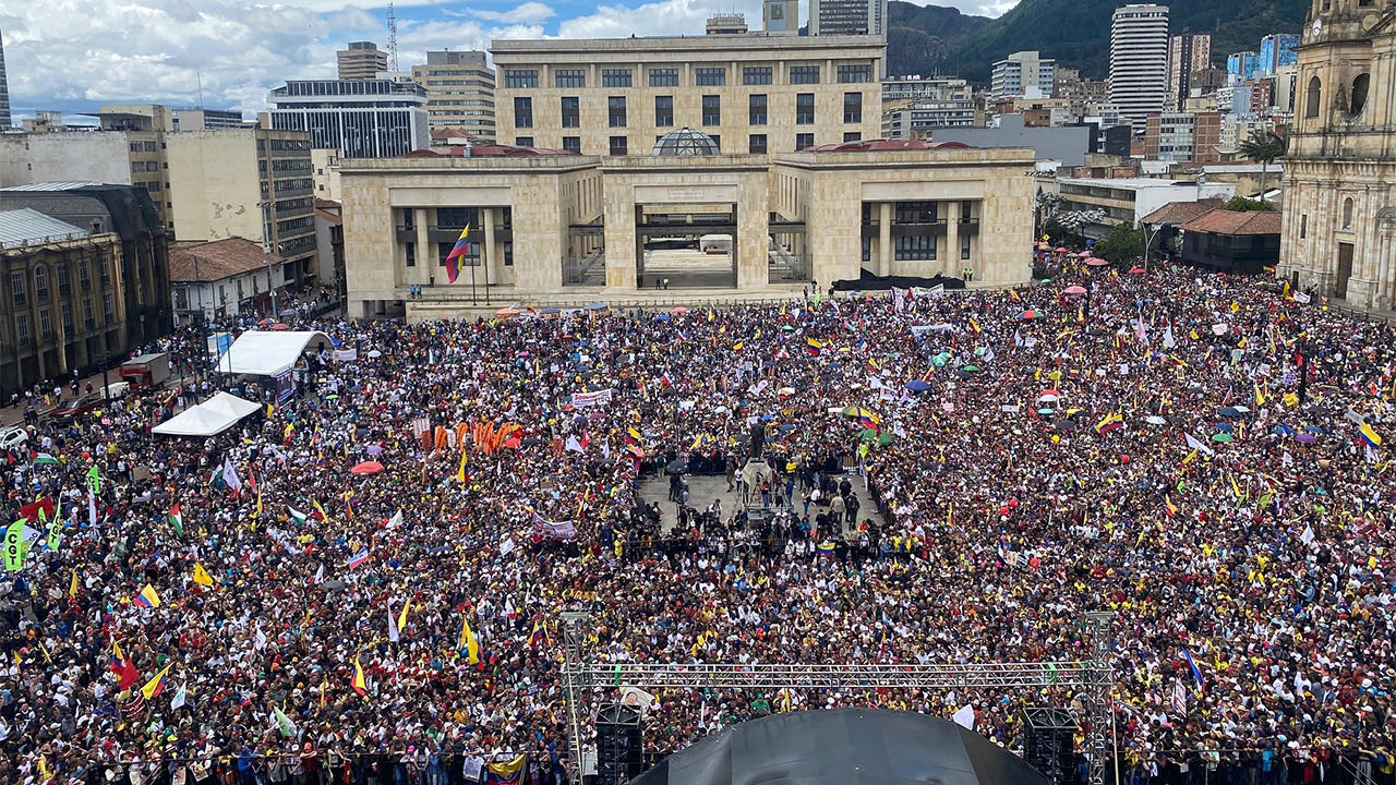 Petro en una manifestación.