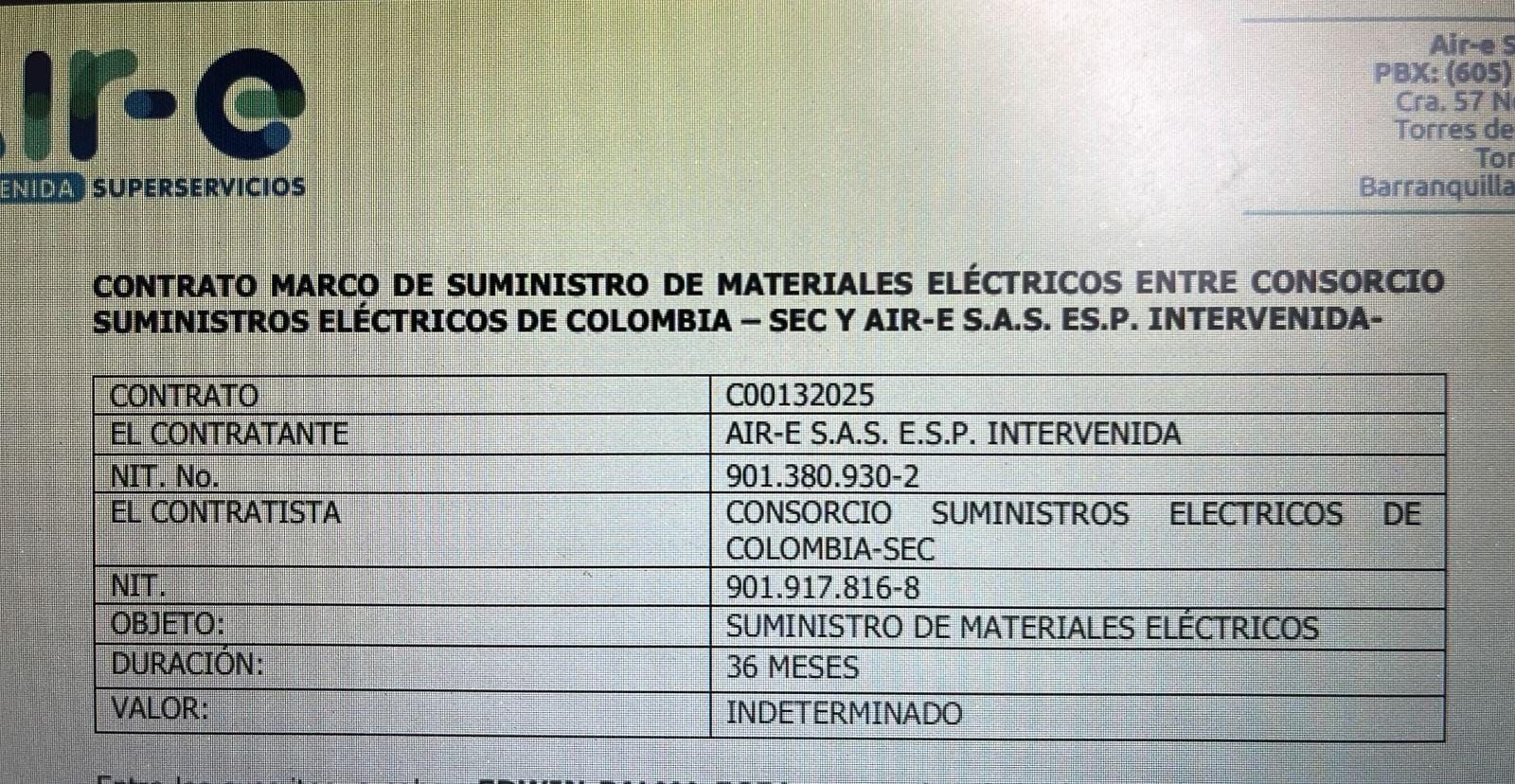 Contrato Aire