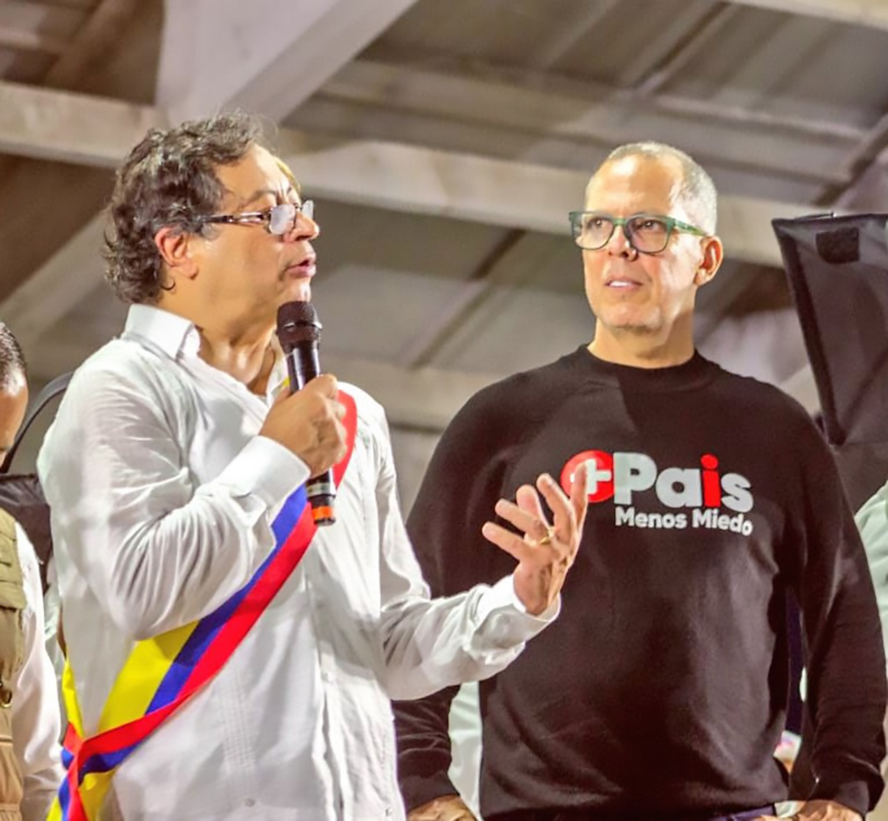 El presidente Gustavo Petro y Alfredo Saade.