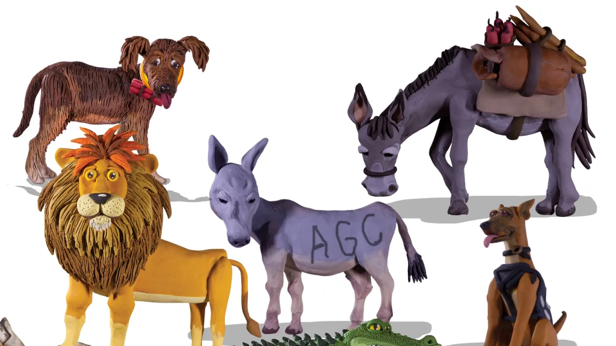 Los animales víctimas del conflicto armado, en plastilina