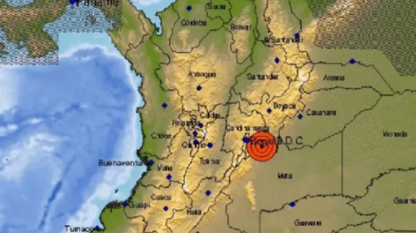 Fuerte temblor cerca a Bogotá de 6.1 grados