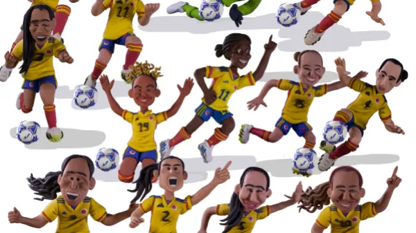 Las jugadoras de la Selección Colombia que hacen historia en el Mundial, en plastilina