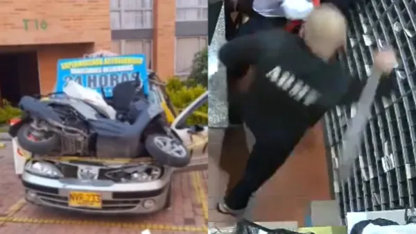 Amenazó a machete y golpeó a los celadores: revelan nuevo video del exmilitar expulsado de su conjunto