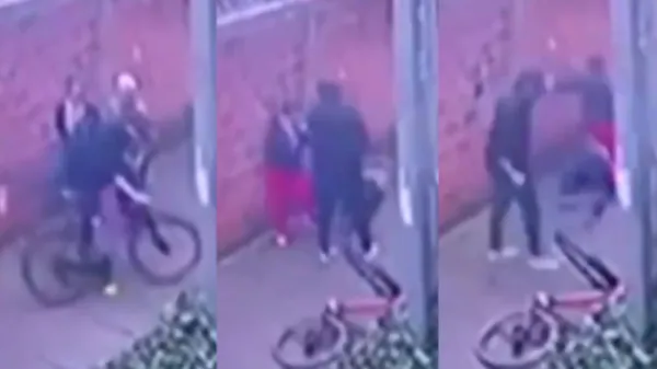 Video: Adulto mayor y su cuidadora fueron agredidos por ciclista en el norte de Bogotá