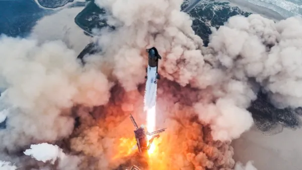Así fue el lanzamiento del megacohete Starship, de la empresa Space X de Elon Musk