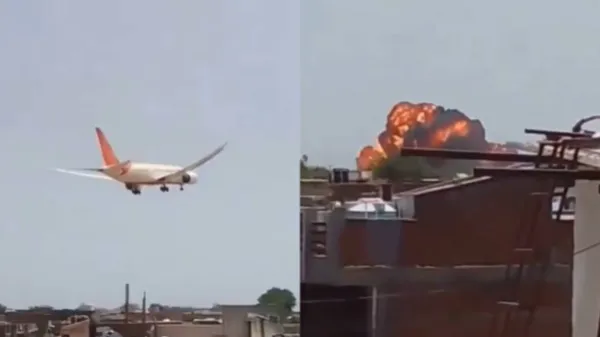 En video quedó tragedia aérea en India: avión se estrelló con más de 240 personas a bordo