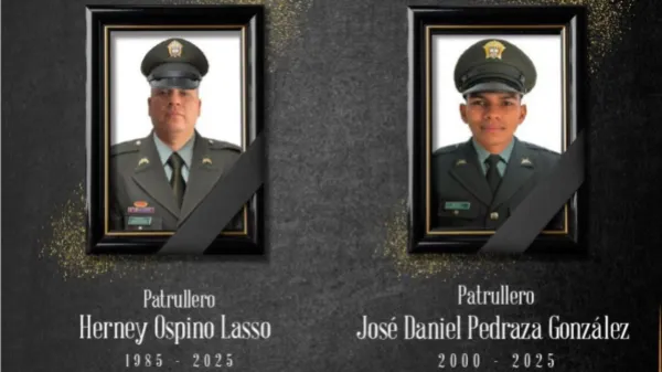 Luto en la Policía: ataque armado en Río de Oro deja dos uniformados muertos