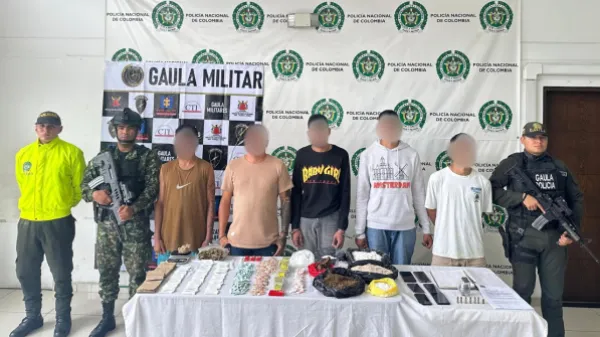 Golpe a la banda La Cordillera en Piedecuesta, Santander