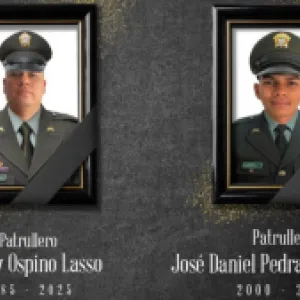 Luto en la Policía: ataque armado en Río de Oro deja dos uniformados muertos 